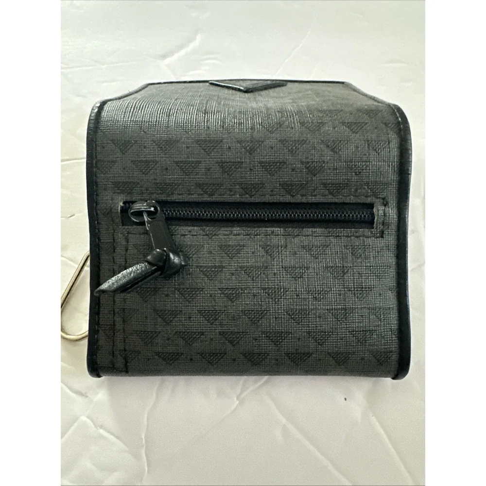 Liz Claiborne Credit Card Holder and Change Purse Keychain Minimalist Gray